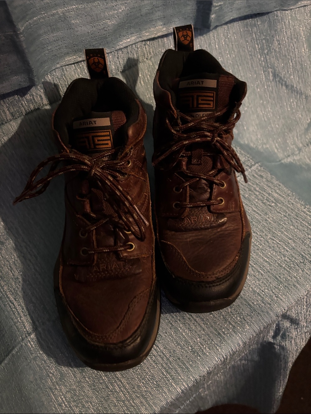 Ariat Brown Lace-Up women’s Work Boots with Black Toe
